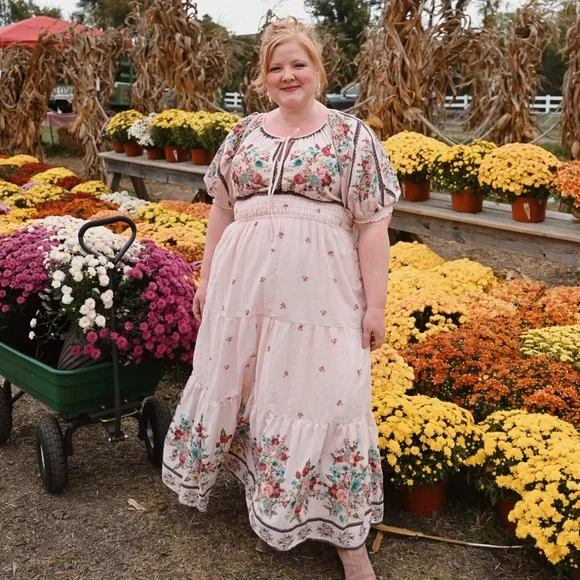 Anthropologie Somerset Maxi Dress with Puff Sleeves - Picture 3 of 6